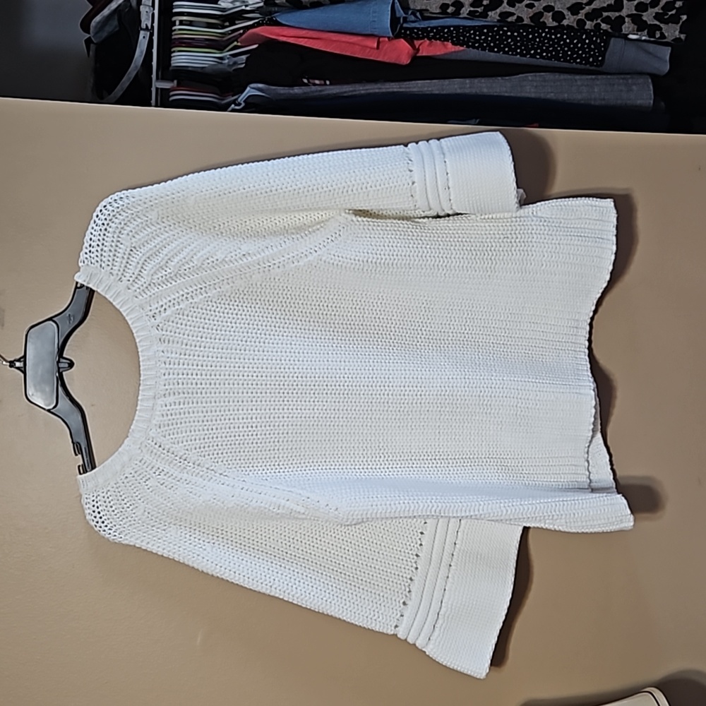 Anthropologie White Knit Sweater - Picture 8 of 13